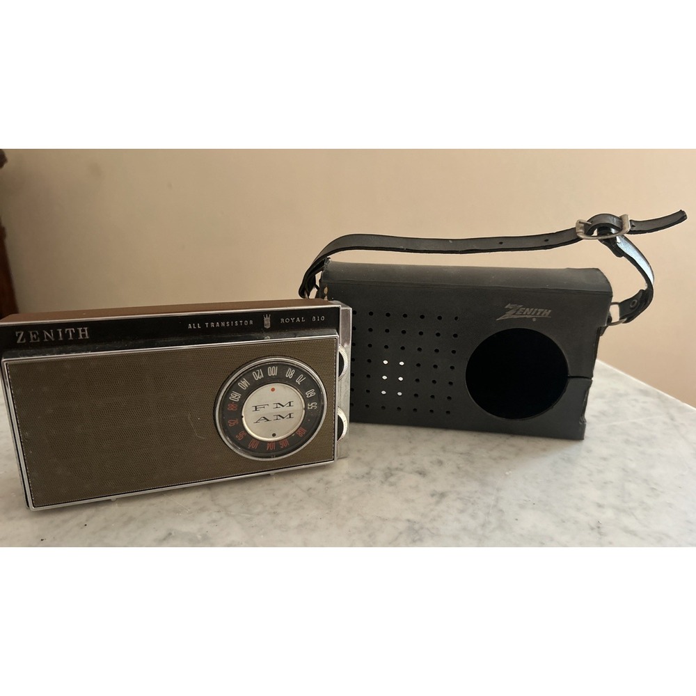 Zenith All Transistor Royal 51 Radio And Case Untested